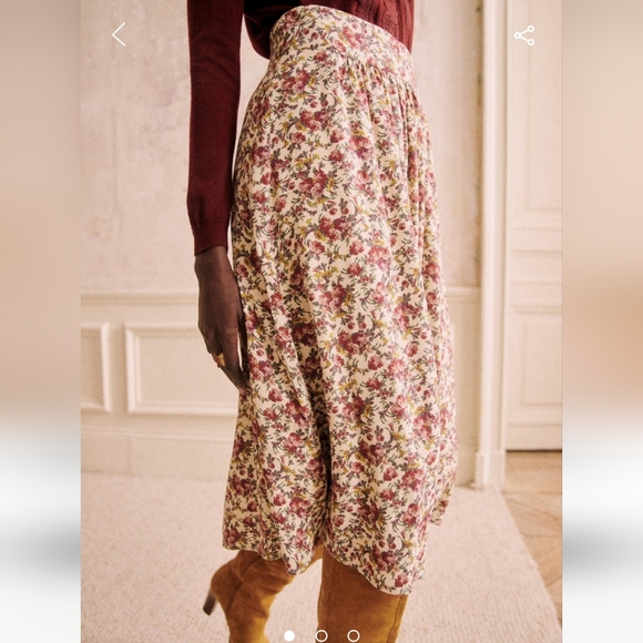 Sezane Dresses & Skirts - Sezane Maria Pink Floral Skirt